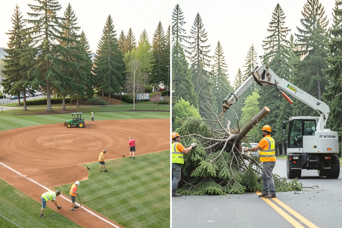 Line Striping in University Place, Pierce County, WA - Measure the site and confirm the striping layout