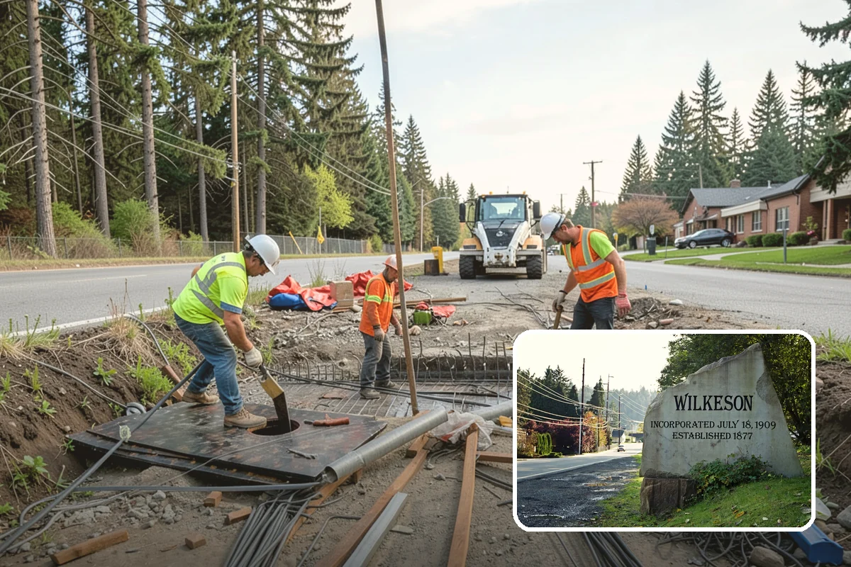 Line Striping in Wilkeson, Pierce County, WA - Well-defined lanes and parking stalls