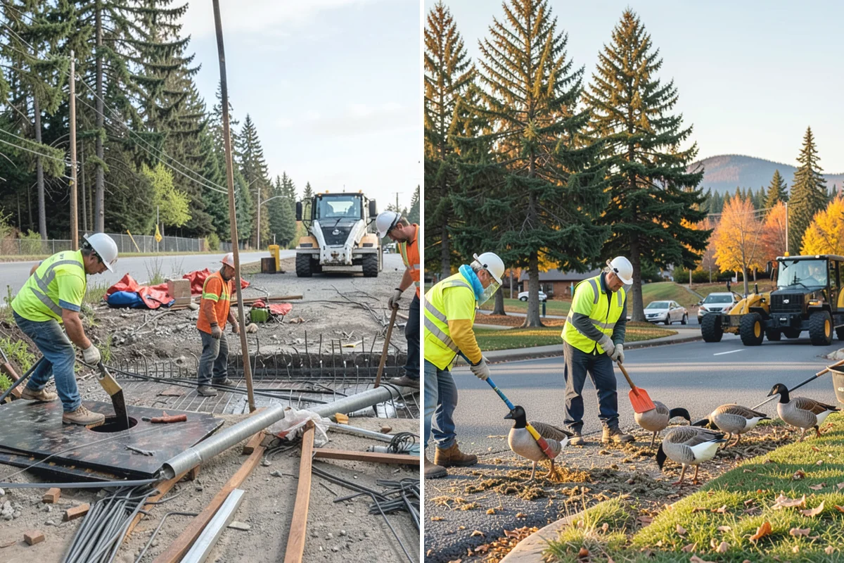 Line Striping in Woodinville, King County, WA - Measure the site and confirm the striping layout