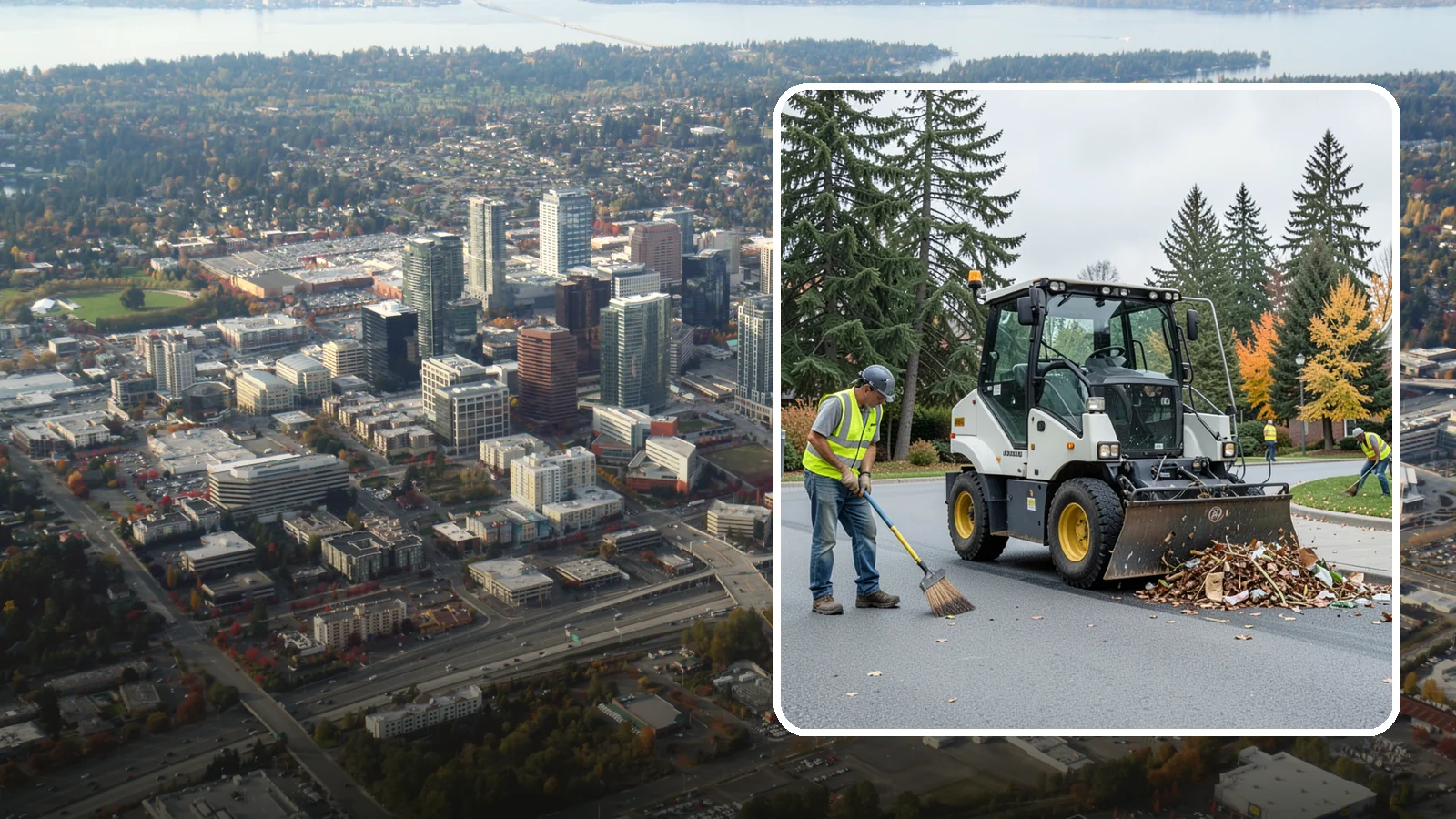 Litter & Grounds Policing in Bellevue, King County, WA - Routine litter policing keeps building entries, plazas, and surrounding grounds clean and orderly.