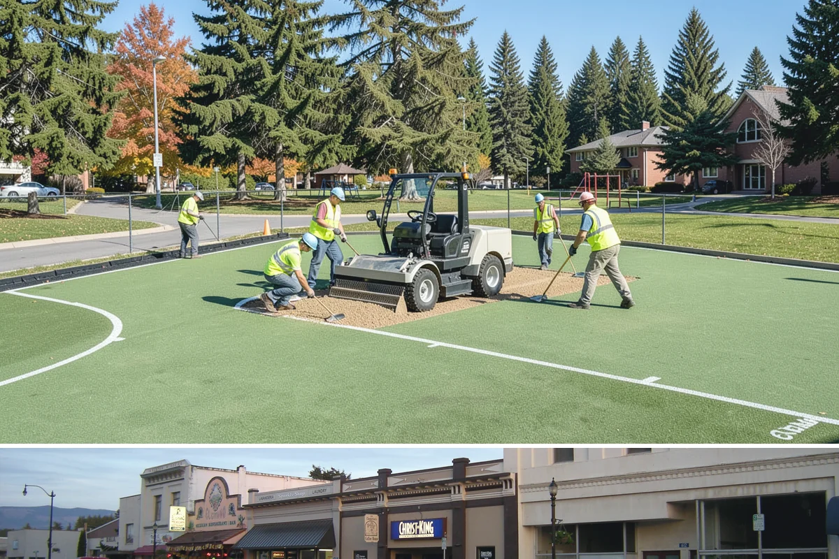 Litter & Grounds Policing in Burlington, Skagit County, WA - Windblown debris and leaf litter peak in fall, while event traffic drives higher volumes through summer.