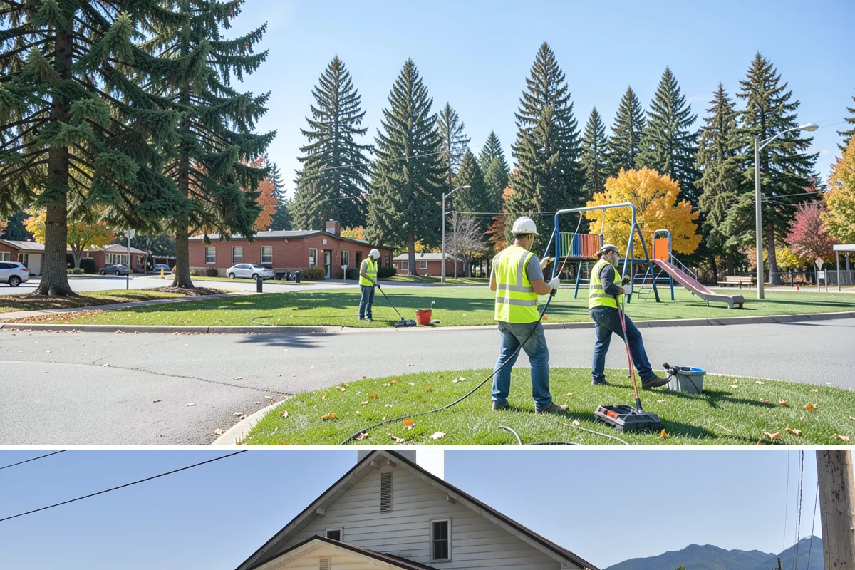 Litter & Grounds Policing in Concrete, Skagit County, WA - Windblown debris and leaf litter peak in fall, while event traffic drives higher volumes through summer.