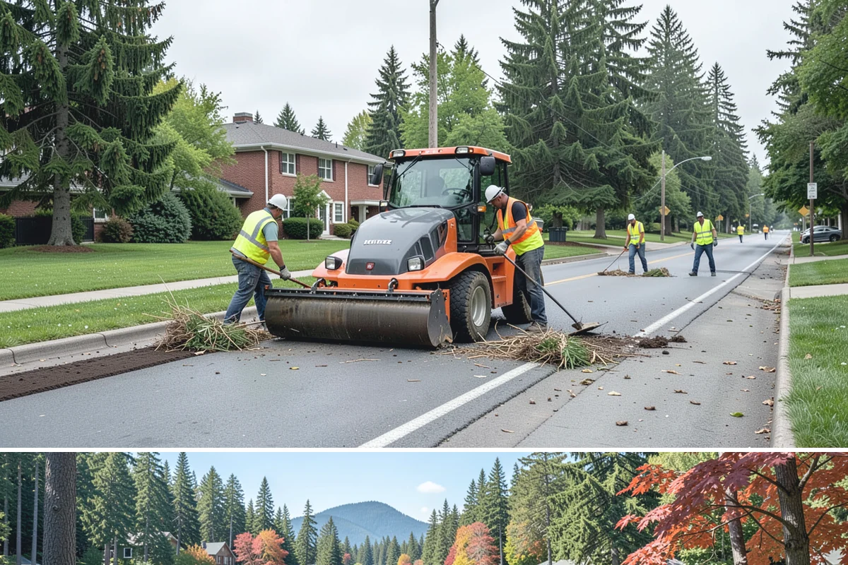 Litter & Grounds Policing in Covington, King County, WA - Windblown debris and leaf litter peak in fall, while event traffic drives higher volumes through summer.