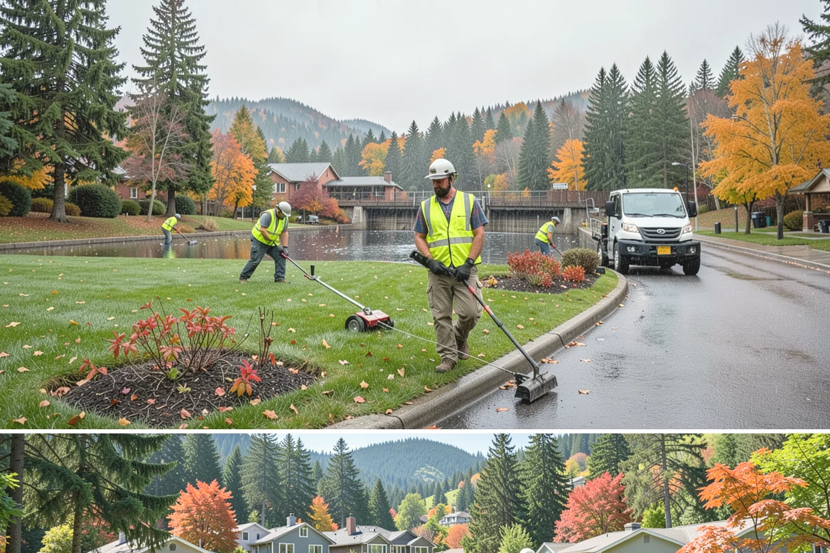 Litter & Grounds Policing in Fircrest, Pierce County, WA - Windblown debris and leaf litter peak in fall, while event traffic drives higher volumes through summer.