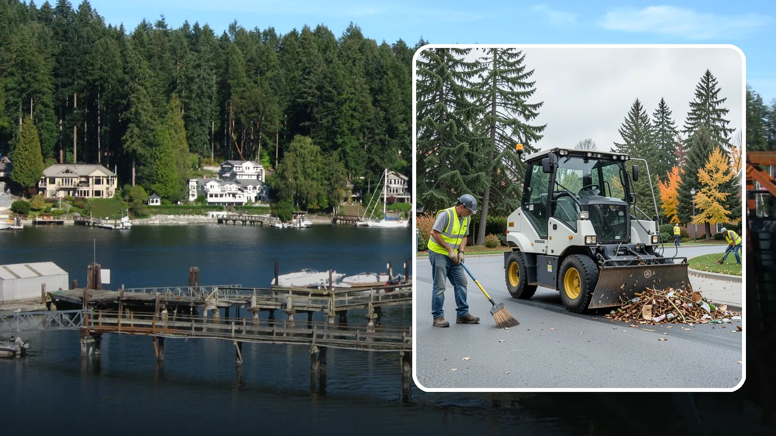 Litter & Grounds Policing in Gig Harbor, Pierce County, WA - Routine litter policing keeps building entries, plazas, and surrounding grounds clean and orderly.