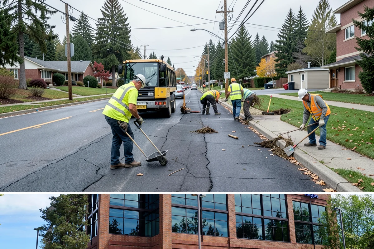 Litter & Grounds Policing in Mountlake Terrace, Snohomish County, WA - Windblown debris and leaf litter peak in fall, while event traffic drives higher volumes through summer.