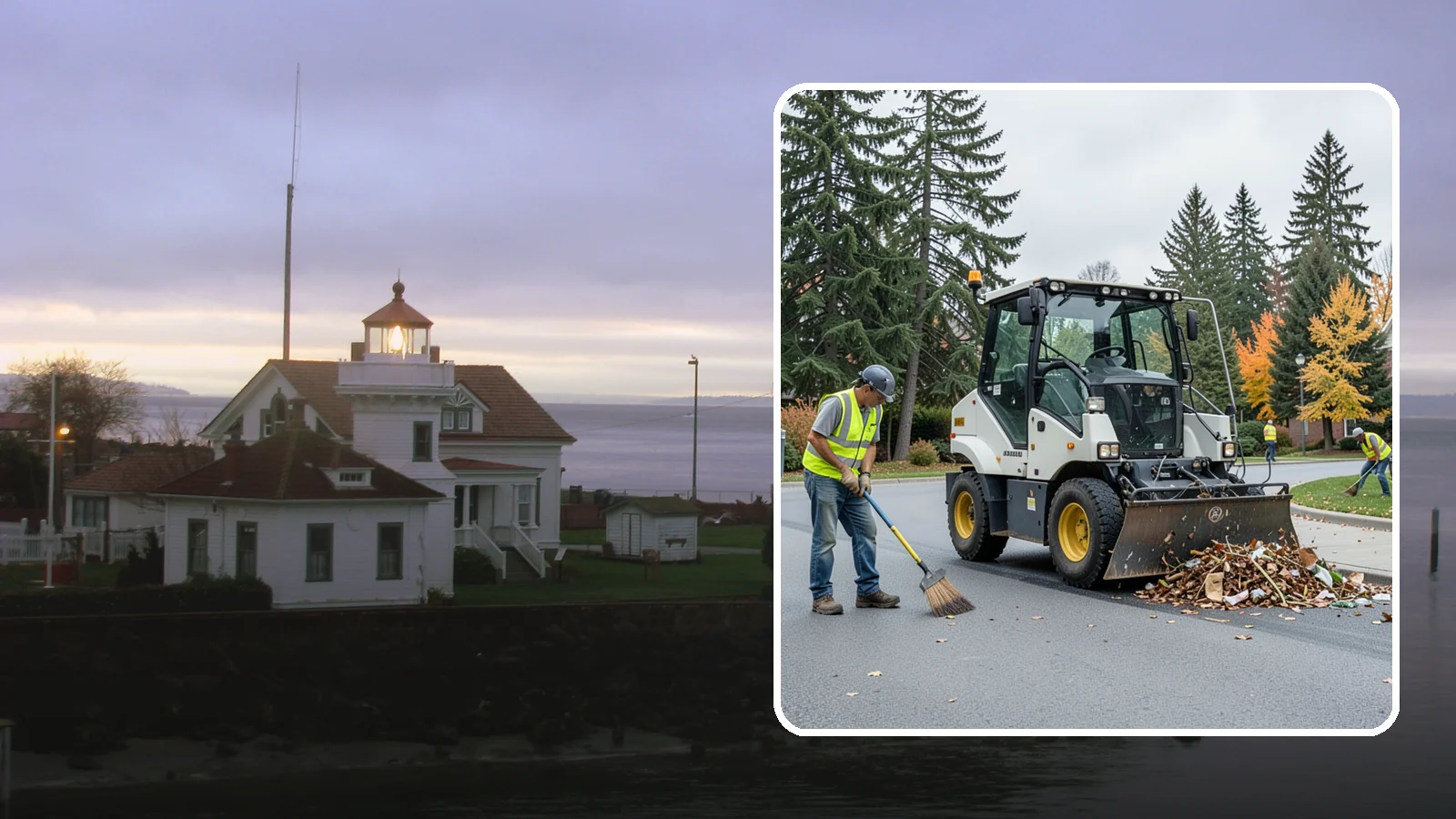 Litter & Grounds Policing in Mukilteo, Snohomish County, WA - Routine litter policing keeps building entries, plazas, and surrounding grounds clean and orderly.