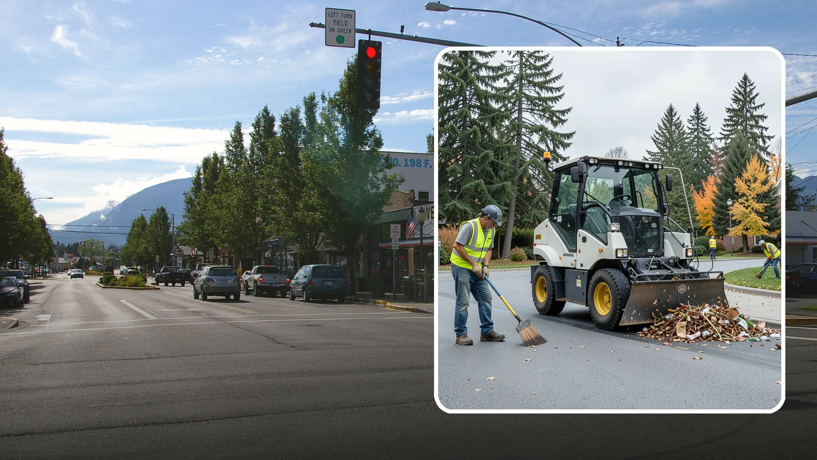 Litter & Grounds Policing in North Bend, King County, WA - Routine litter policing keeps building entries, plazas, and surrounding grounds clean and orderly.