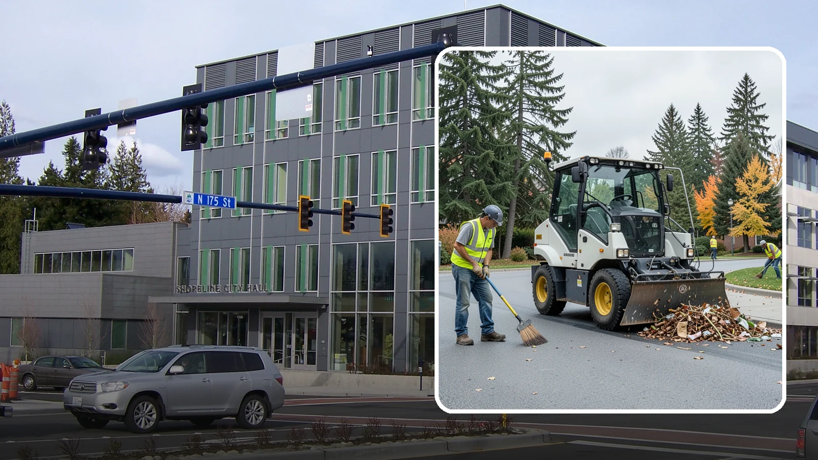 Litter & Grounds Policing in Shoreline, King County, WA - Routine litter policing keeps building entries, plazas, and surrounding grounds clean and orderly.
