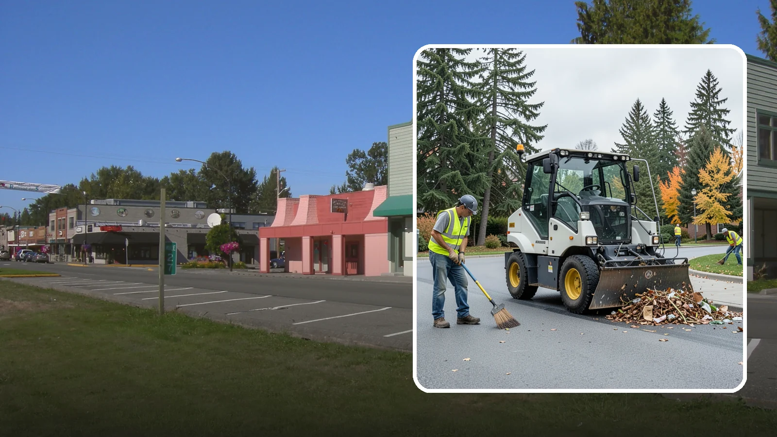 Litter & Grounds Policing in Snoqualmie, King County, WA - Routine litter policing keeps building entries, plazas, and surrounding grounds clean and orderly.