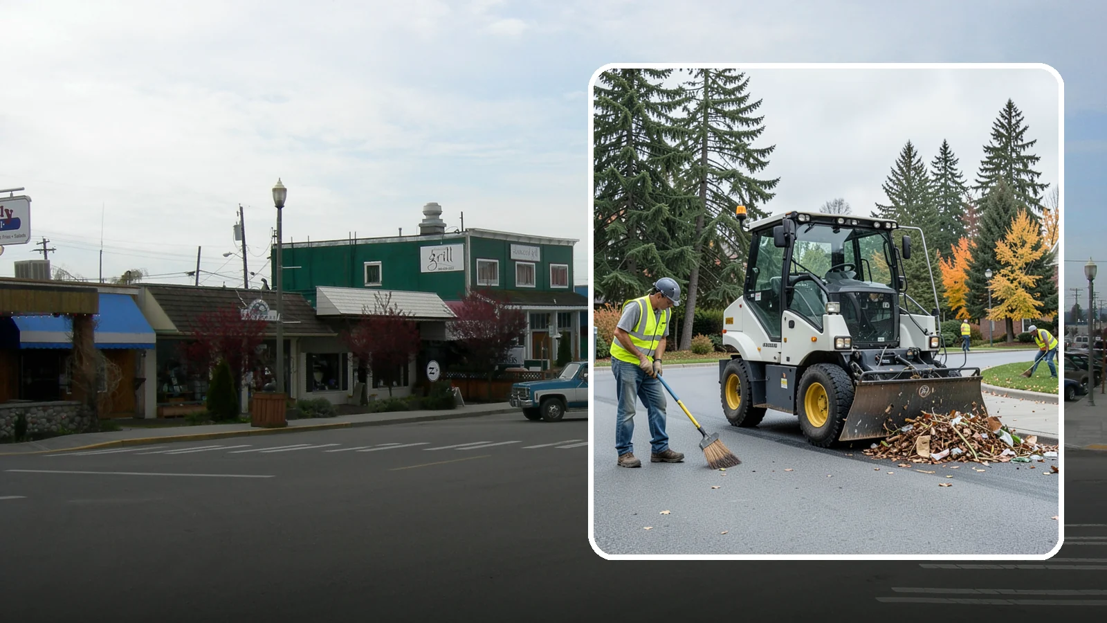 Litter & Grounds Policing in Stanwood, Snohomish County, WA - Routine litter policing keeps building entries, plazas, and surrounding grounds clean and orderly.