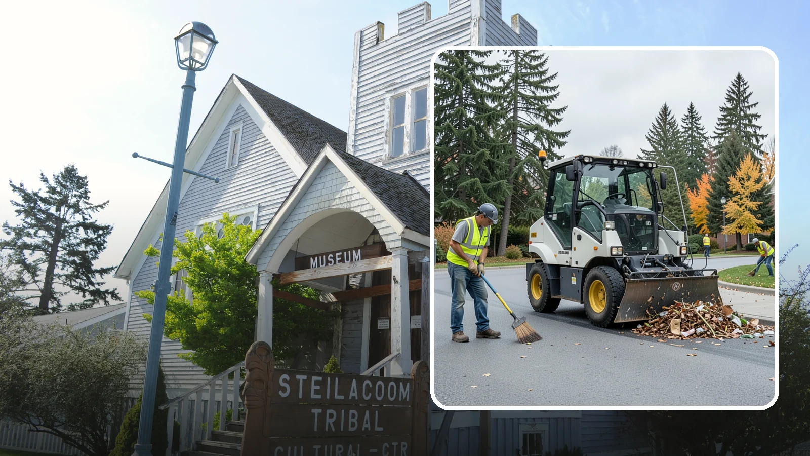 Litter & Grounds Policing in Steilacoom, Pierce County, WA - Routine litter policing keeps building entries, plazas, and surrounding grounds clean and orderly.