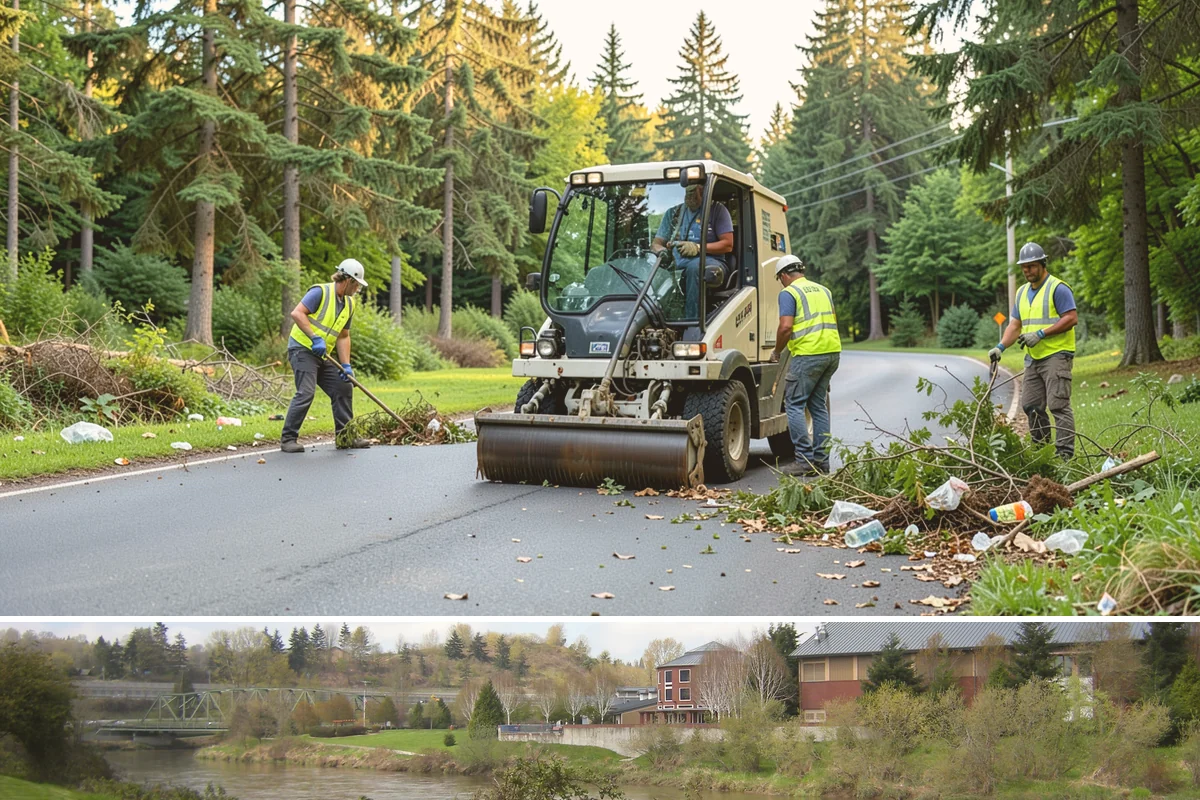 Litter & Grounds Policing in Tukwila, King County, WA - Windblown debris and leaf litter peak in fall, while event traffic drives higher volumes through summer.