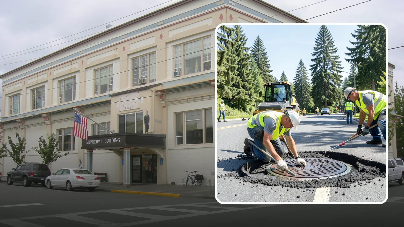 Manhole Adjustment in Anacortes, Skagit County, WA - Raising, lowering, and repairing manhole frames and covers to match grade and restore safe access.