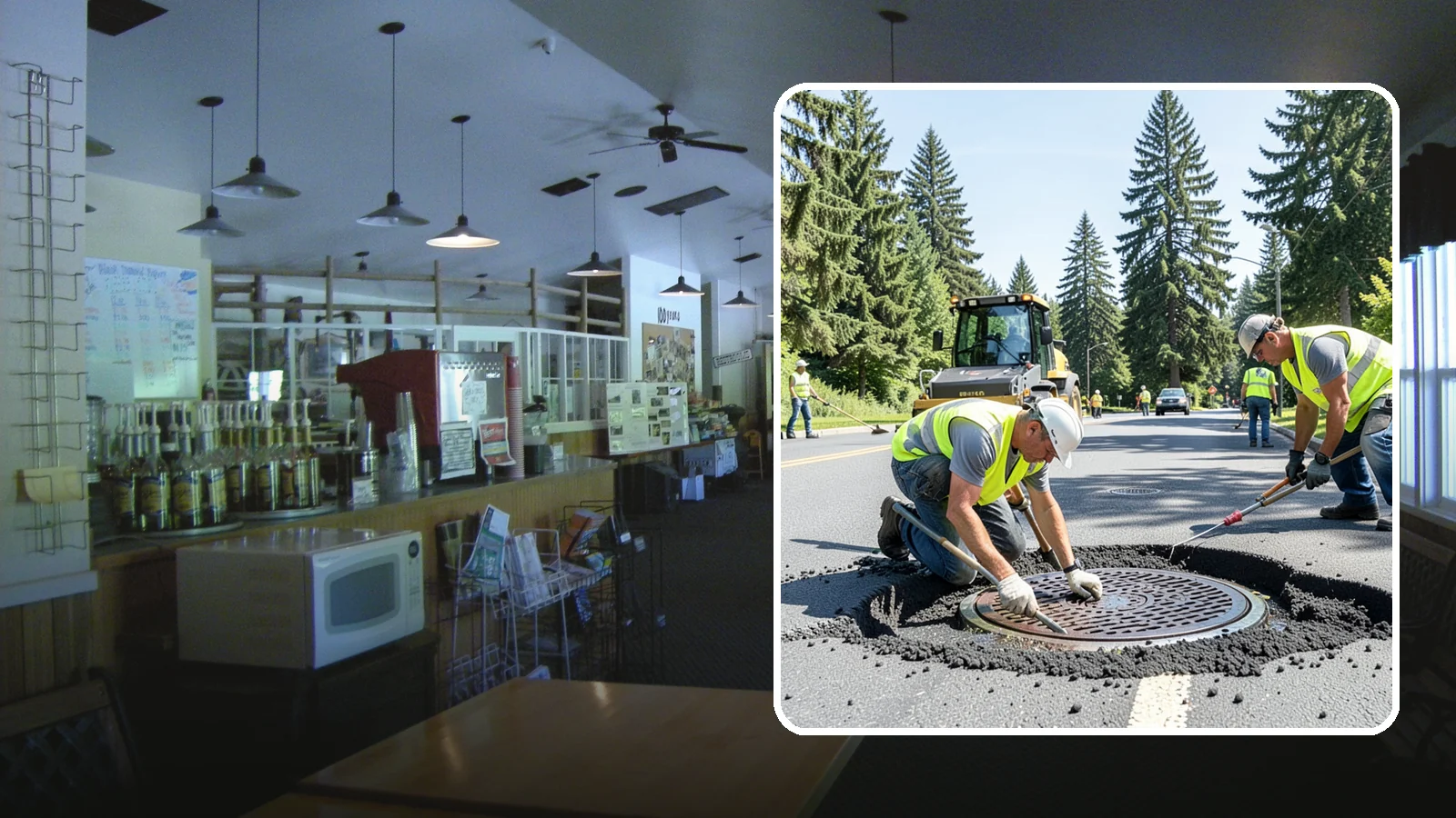 Manhole Adjustment in Black Diamond, King County, WA - Raising, lowering, and repairing manhole frames and covers to match grade and restore safe access.