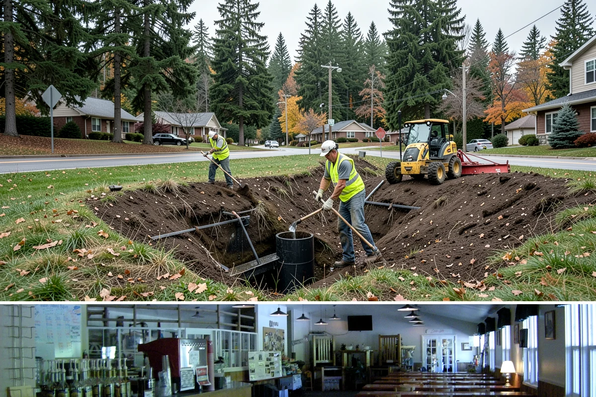 Manhole Adjustment in Black Diamond, King County, WA - Manhole adjustments are typically scheduled with dry-weather paving projects for proper material placement and cure.