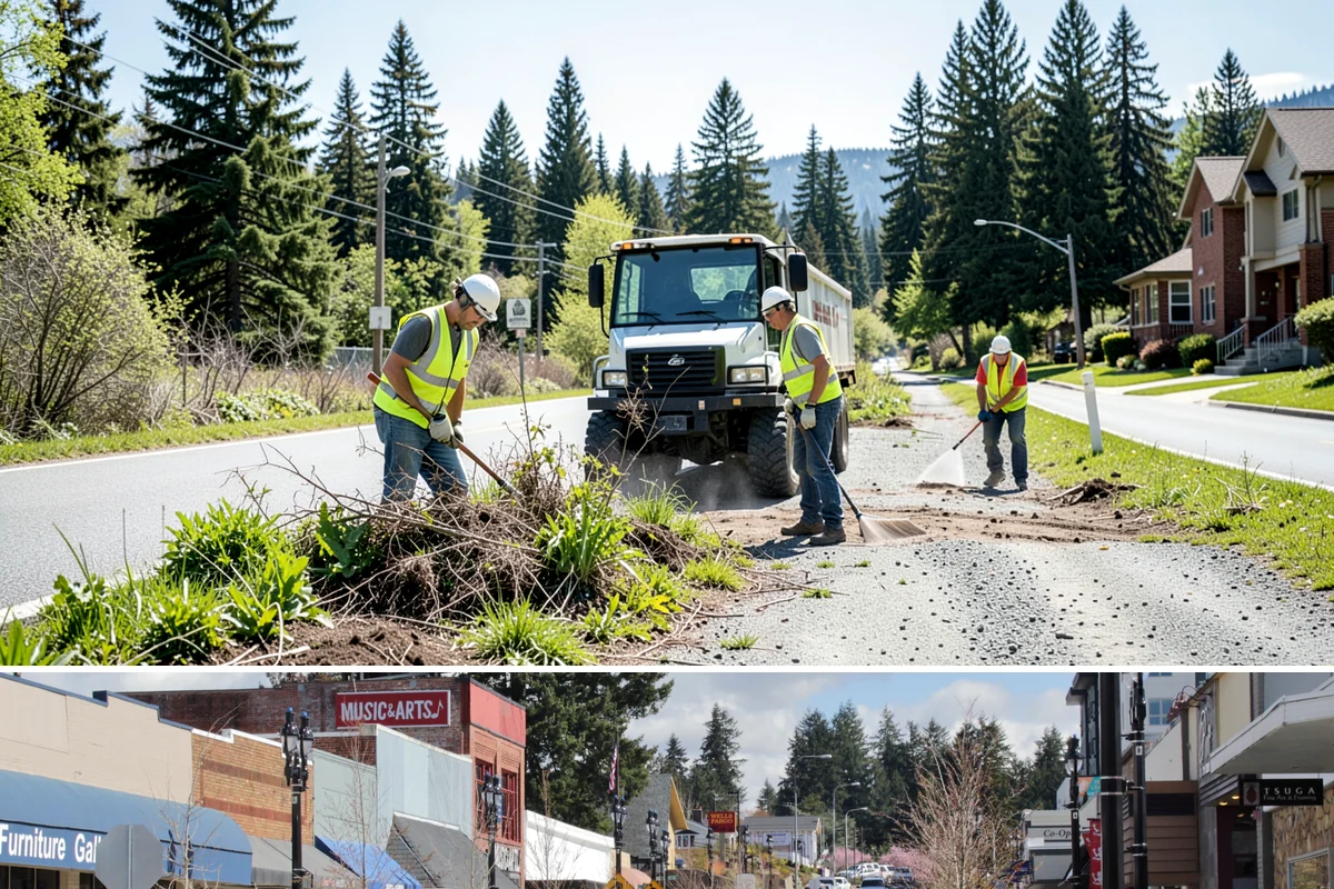 Manhole Adjustment in Bothell, King County, WA - Manhole adjustments are typically scheduled with dry-weather paving projects for proper material placement and cure.