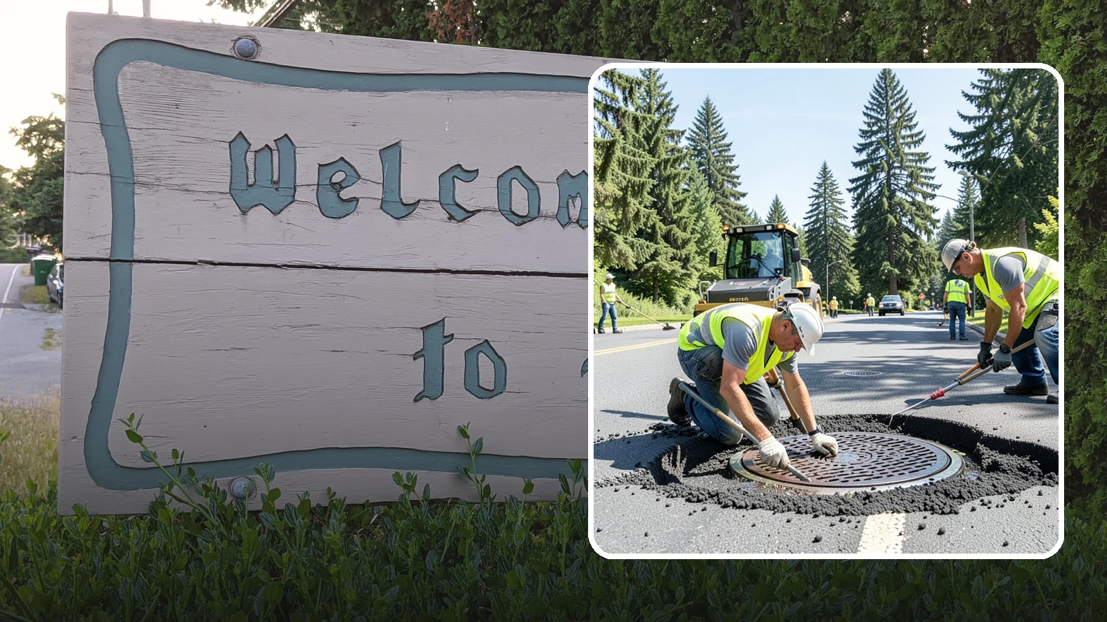 Manhole Adjustment in Brier, Snohomish County, WA - Raising, lowering, and repairing manhole frames and covers to match grade and restore safe access.