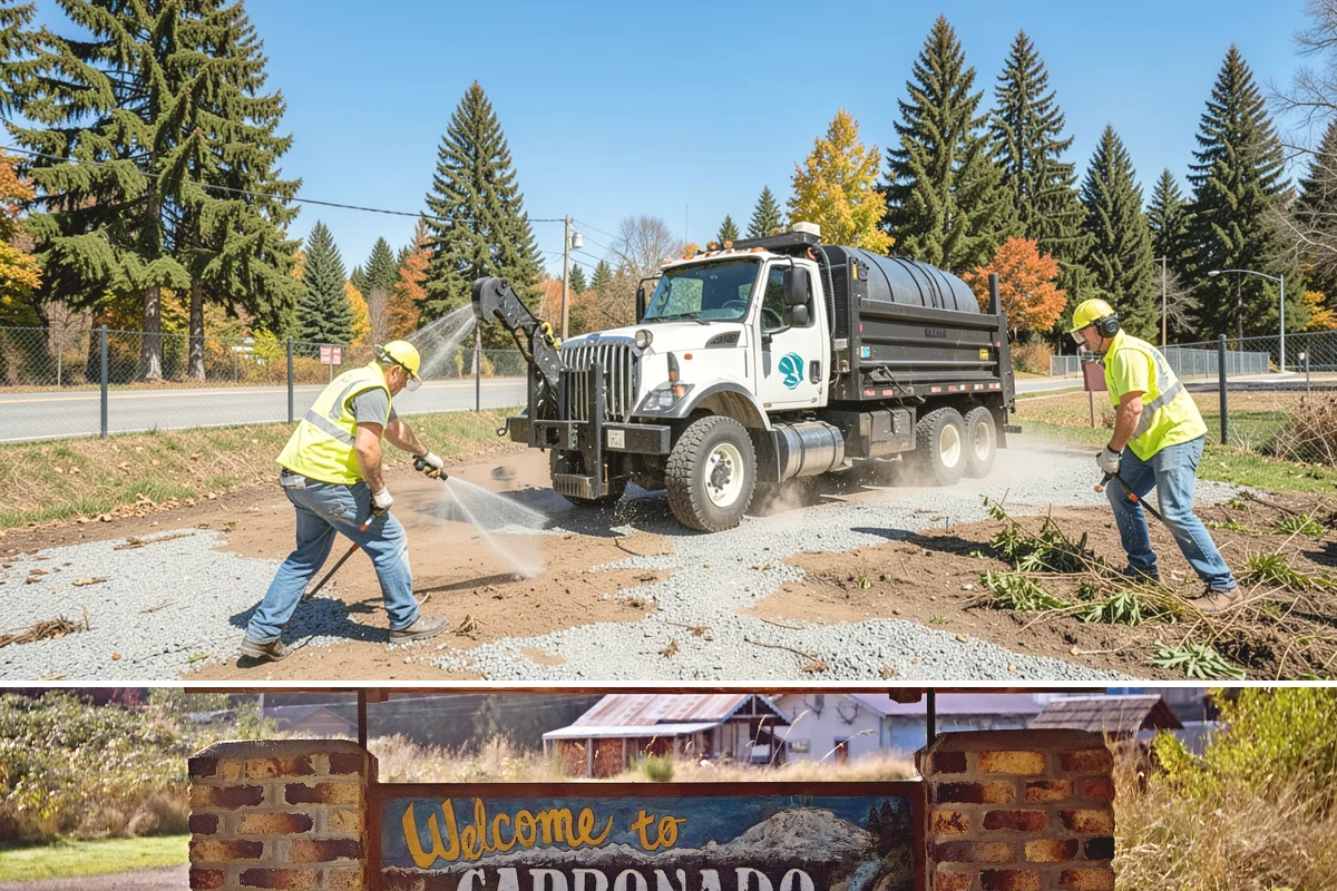 Manhole Adjustment in Carbonado, Pierce County, WA - Manhole adjustments are typically scheduled with dry-weather paving projects for proper material placement and cure.