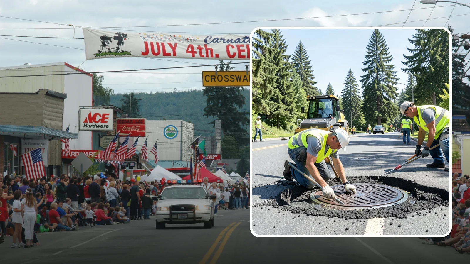 Manhole Adjustment in Carnation, King County, WA - Raising, lowering, and repairing manhole frames and covers to match grade and restore safe access.