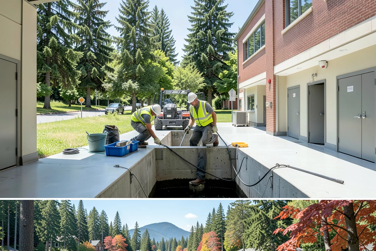 Manhole Adjustment in Covington, King County, WA - Manhole adjustments are typically scheduled with dry-weather paving projects for proper material placement and cure.
