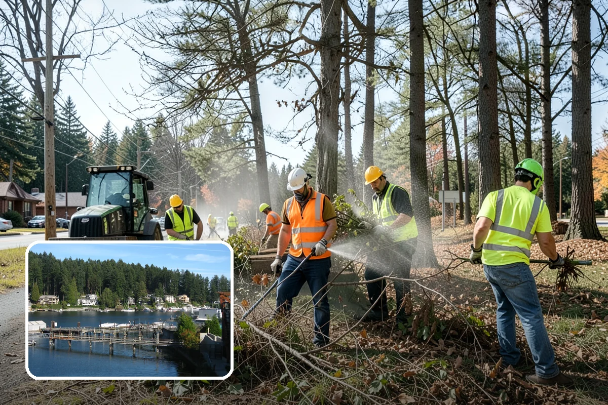 Manhole Adjustment in Gig Harbor, Pierce County, WA - Eliminates ride hazards from out-of-grade castings