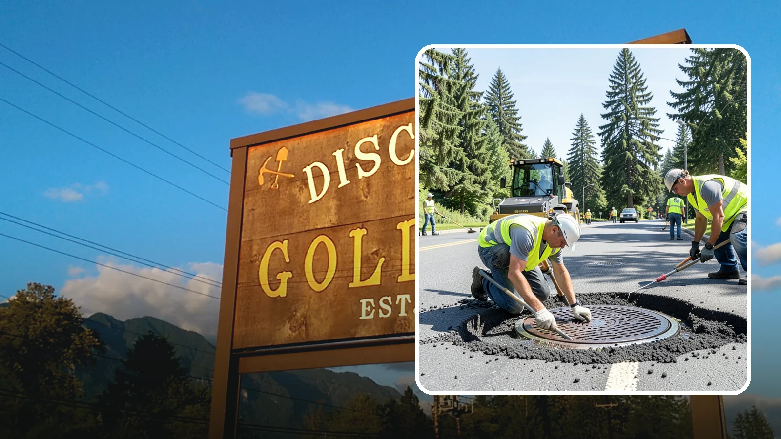 Manhole Adjustment in Gold Bar, Snohomish County, WA - Raising, lowering, and repairing manhole frames and covers to match grade and restore safe access.