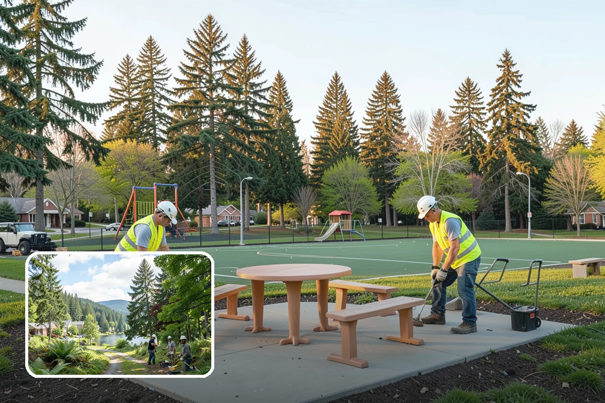 Manhole Adjustment in Lake Forest Park, King County, WA - Eliminates ride hazards from out-of-grade castings