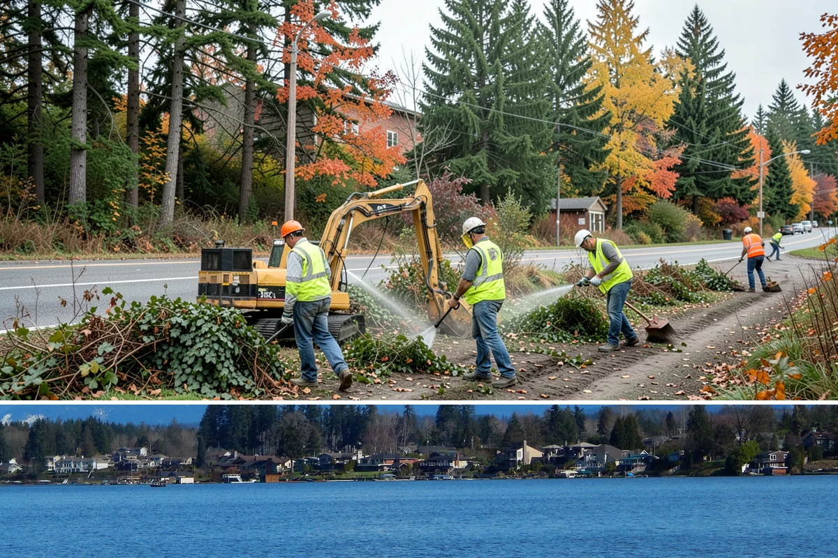 Manhole Adjustment in Lake Stevens, Snohomish County, WA - Manhole adjustments are typically scheduled with dry-weather paving projects for proper material placement and cure.