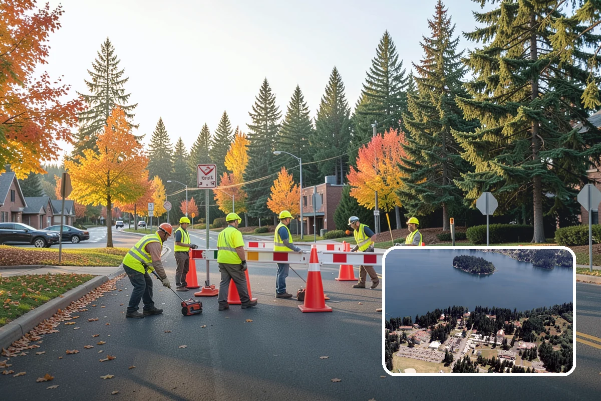 Manhole Adjustment in Lakewood, Pierce County, WA - Eliminates ride hazards from out-of-grade castings