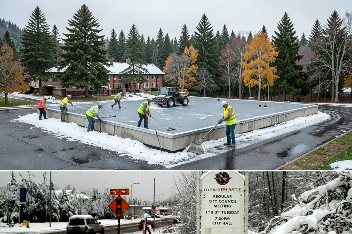 Manhole Adjustment in Newcastle, King County, WA - Manhole adjustments are typically scheduled with dry-weather paving projects for proper material placement and cure.