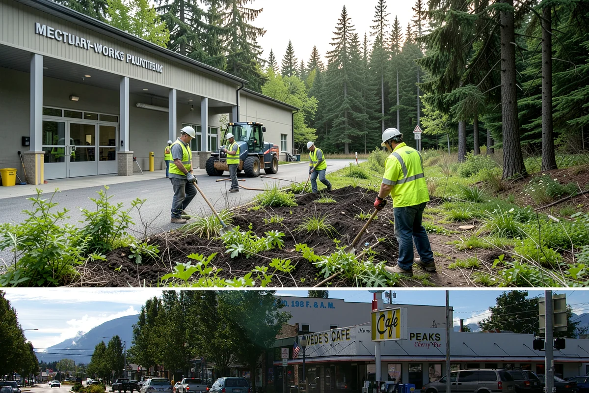 Manhole Adjustment in North Bend, King County, WA - Manhole adjustments are typically scheduled with dry-weather paving projects for proper material placement and cure.