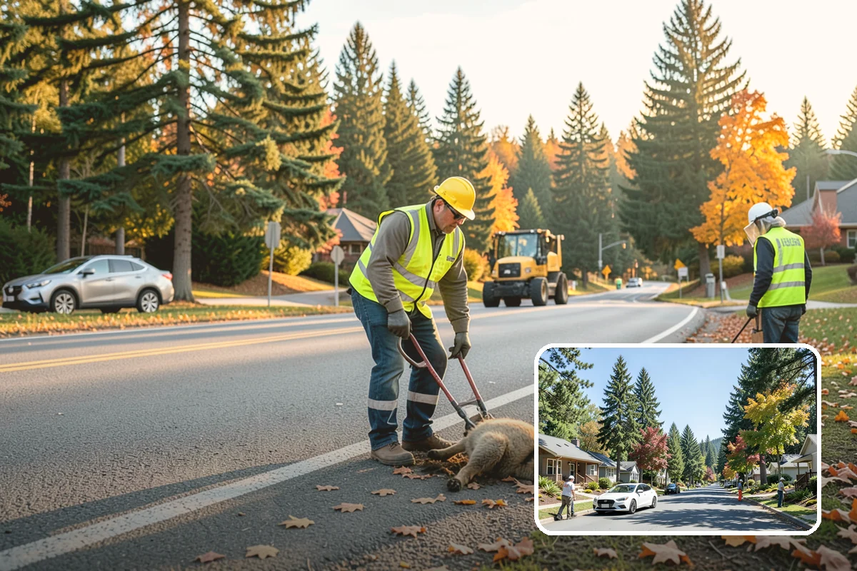 Manhole Adjustment in Orting, Pierce County, WA - Eliminates ride hazards from out-of-grade castings