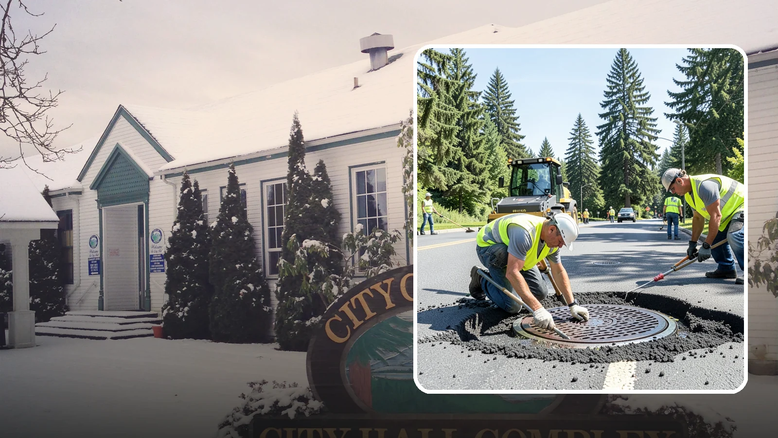 Manhole Adjustment in Pacific, King County, WA - Raising, lowering, and repairing manhole frames and covers to match grade and restore safe access.