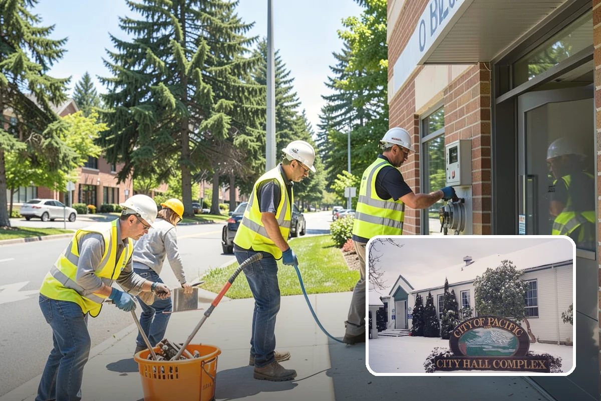 Manhole Adjustment in Pacific, King County, WA - Eliminates ride hazards from out-of-grade castings