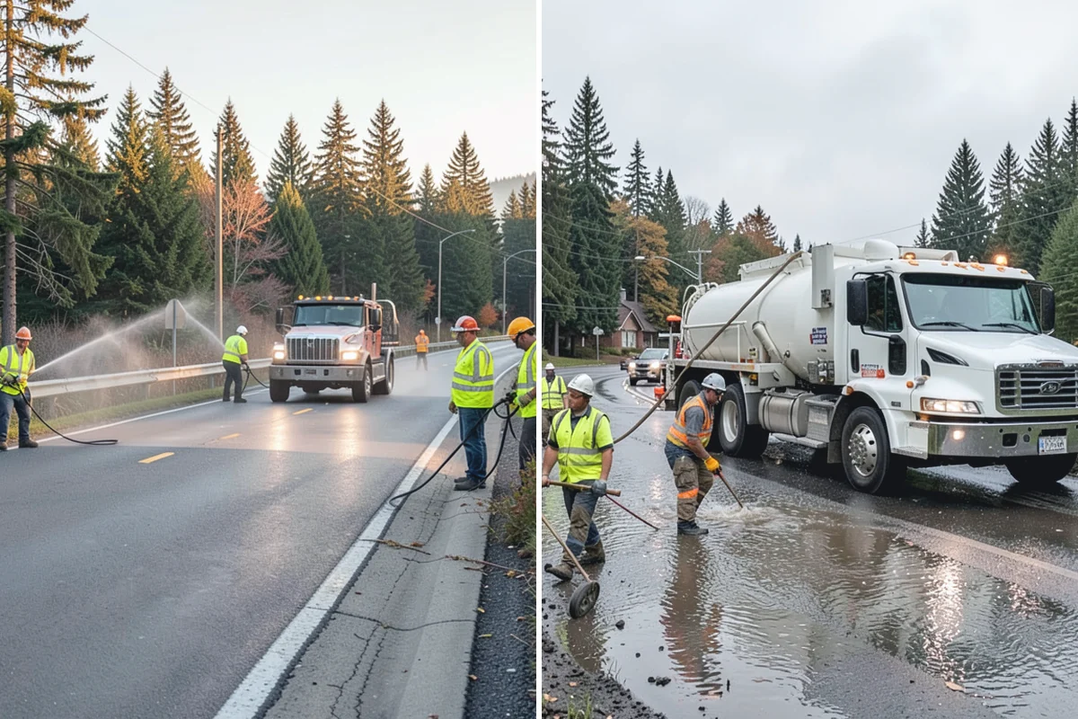 Manhole Adjustment in Renton, King County, WA - Survey casting elevations against finished grade