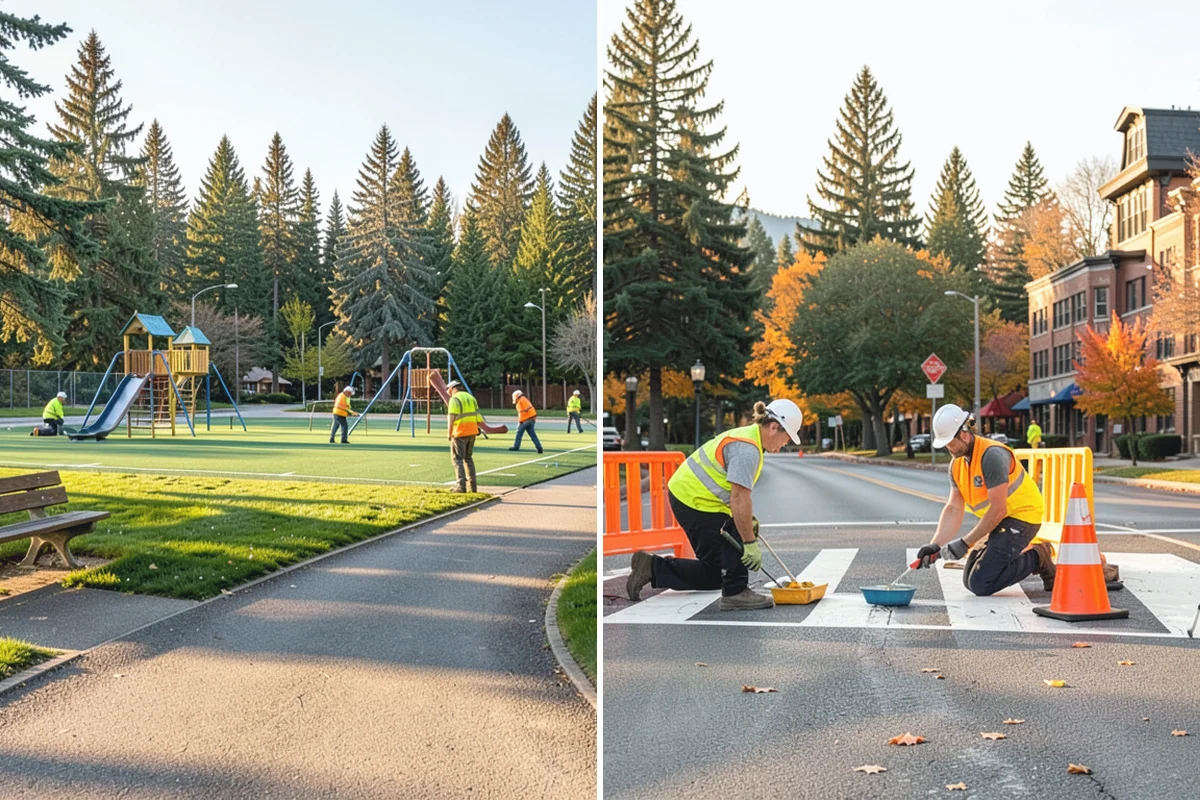 Manhole Adjustment in Roy, Pierce County, WA - Survey casting elevations against finished grade