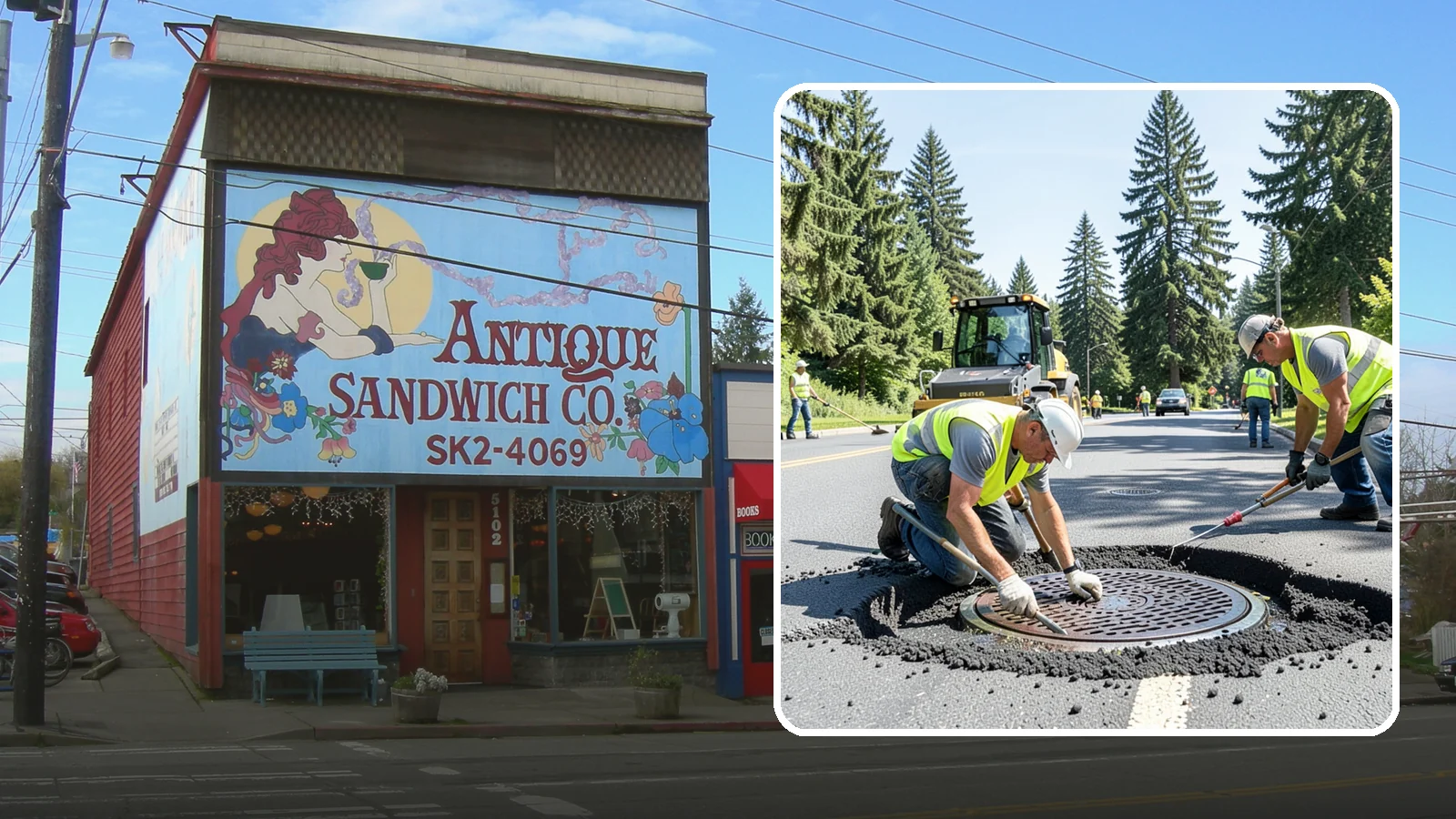 Manhole Adjustment in Ruston, Pierce County, WA - Raising, lowering, and repairing manhole frames and covers to match grade and restore safe access.