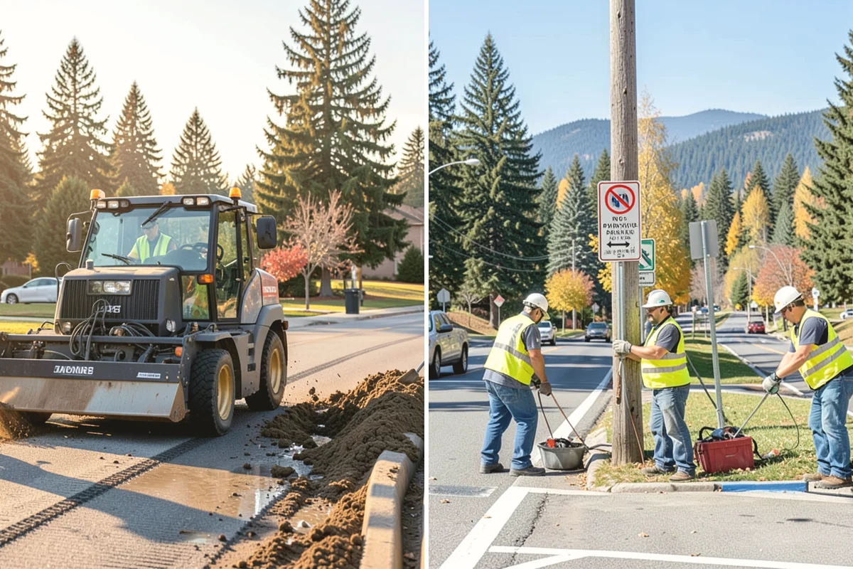 Manhole Adjustment in Ruston, Pierce County, WA - Survey casting elevations against finished grade