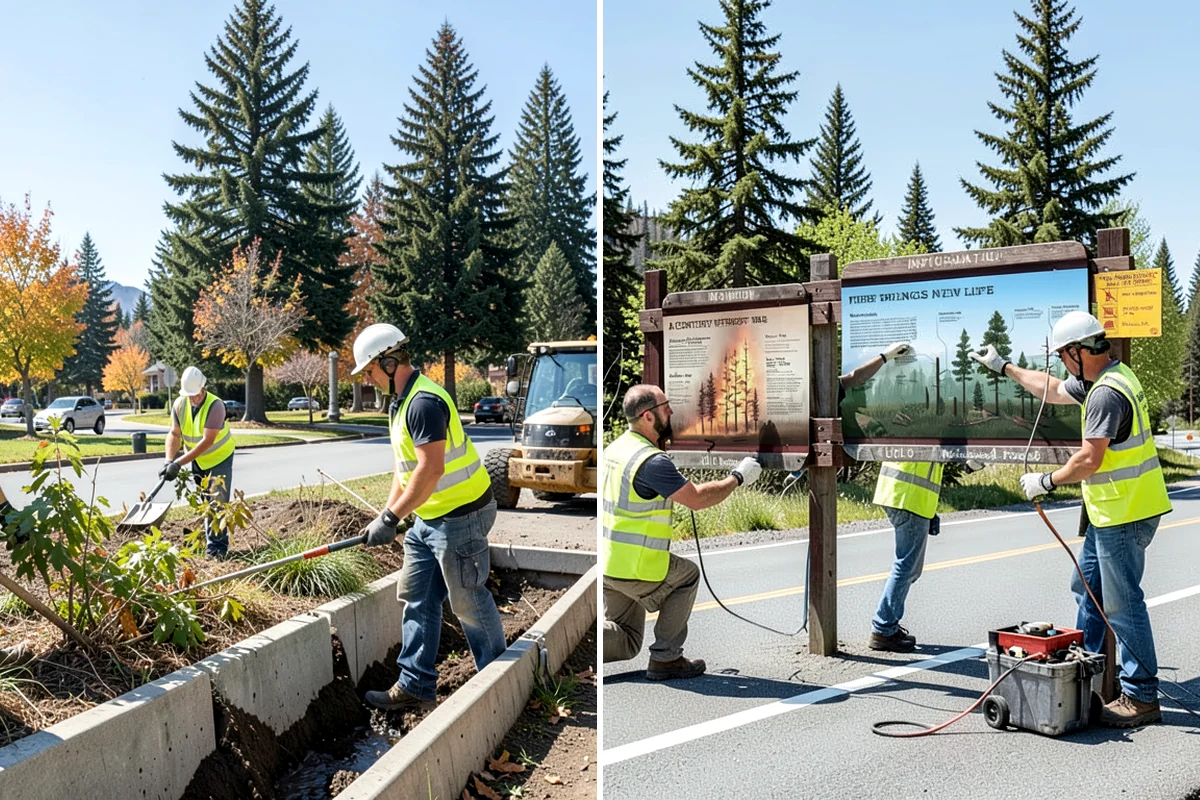 Manhole Adjustment in Shoreline, King County, WA - Survey casting elevations against finished grade