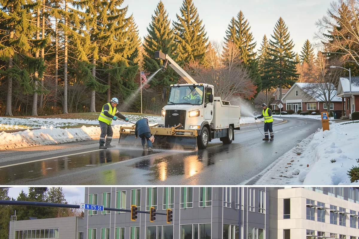 Manhole Adjustment in Shoreline, King County, WA - Manhole adjustments are typically scheduled with dry-weather paving projects for proper material placement and cure.