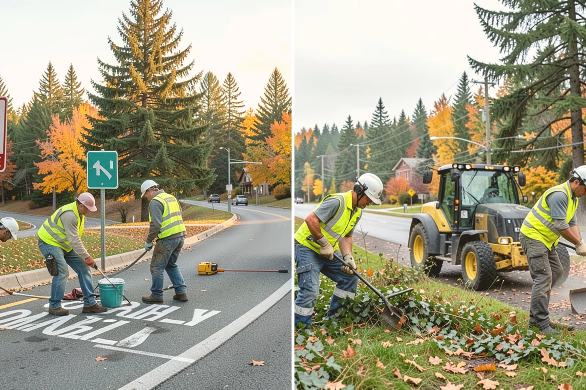 Median & Roundabout Landscaping in Algona, King County, WA - We assess sight triangles, clear zones, and roadway conditions