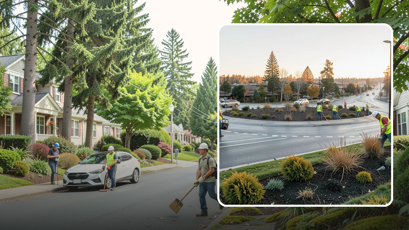 Median & Roundabout Landscaping in Beaux Arts Village, King County, WA - We install and maintain durable, sight-safe plantings in medians and roundabouts for Western Washington transportation and public...