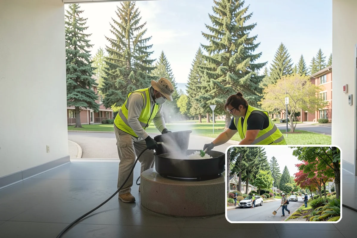 Median & Roundabout Landscaping in Beaux Arts Village, King County, WA - Sight-safe plant selection maintains driver visibility and MUTCD compliance
