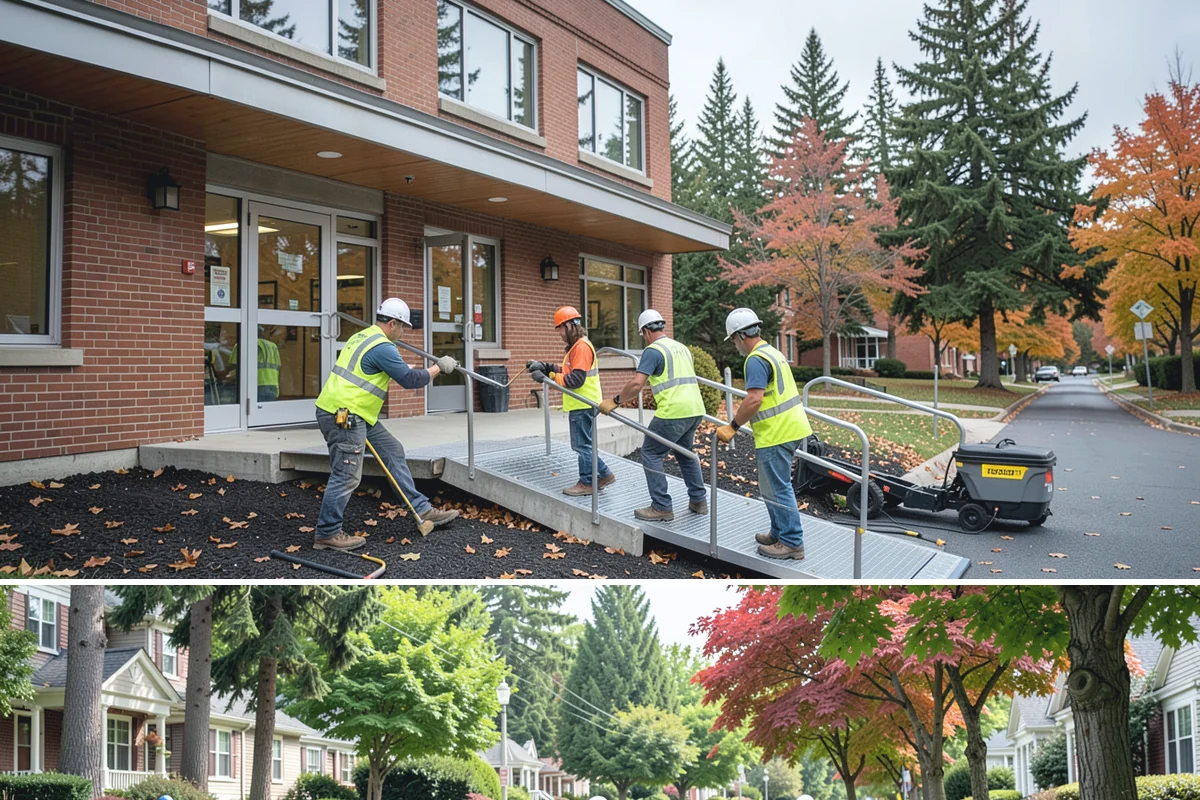 Median & Roundabout Landscaping in Beaux Arts Village, King County, WA - Planting is scheduled for the mild spring and fall windows, while sight-line trimming continues through the active growing season.