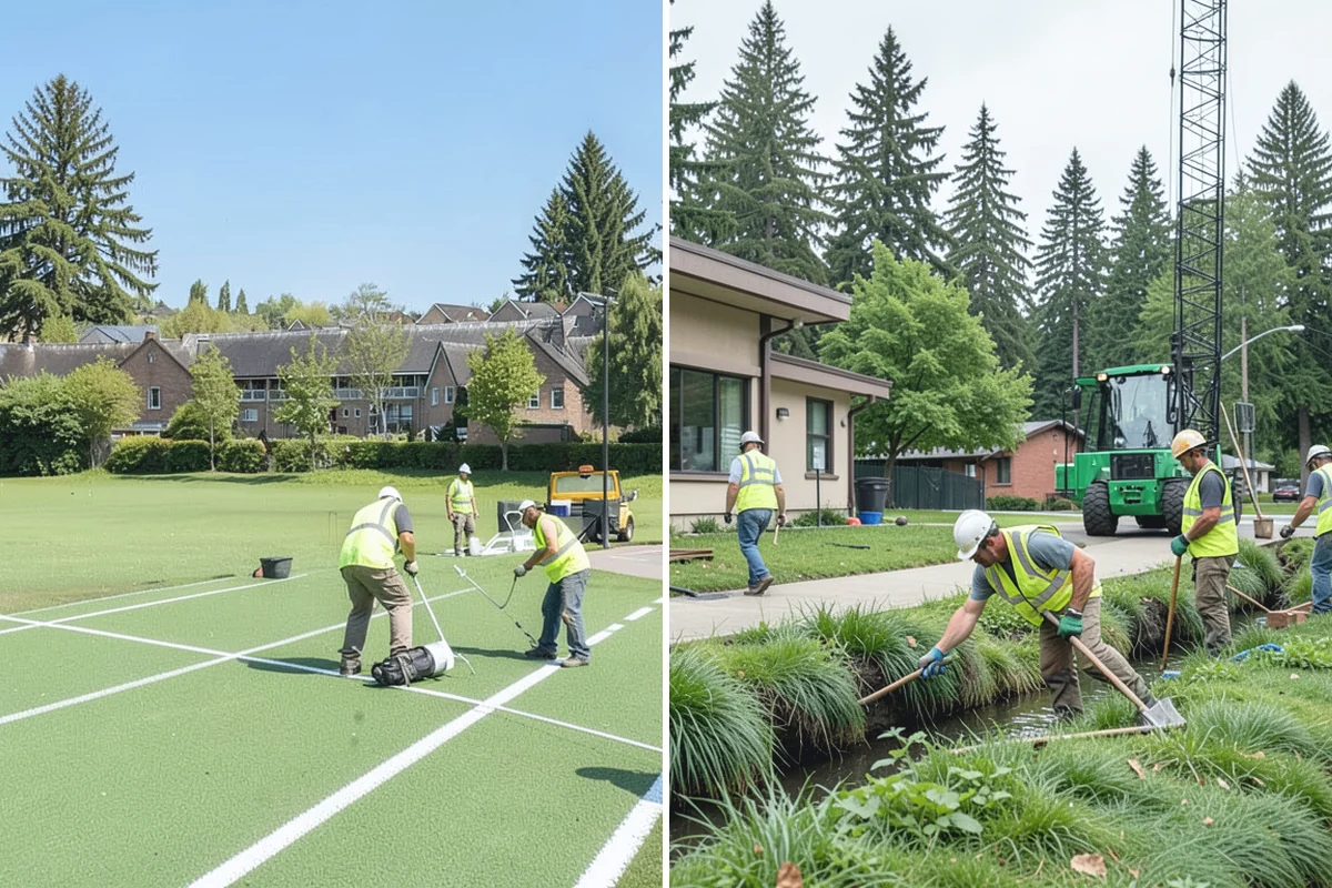 Median & Roundabout Landscaping in Bonney Lake, Pierce County, WA - We assess sight triangles, clear zones, and roadway conditions