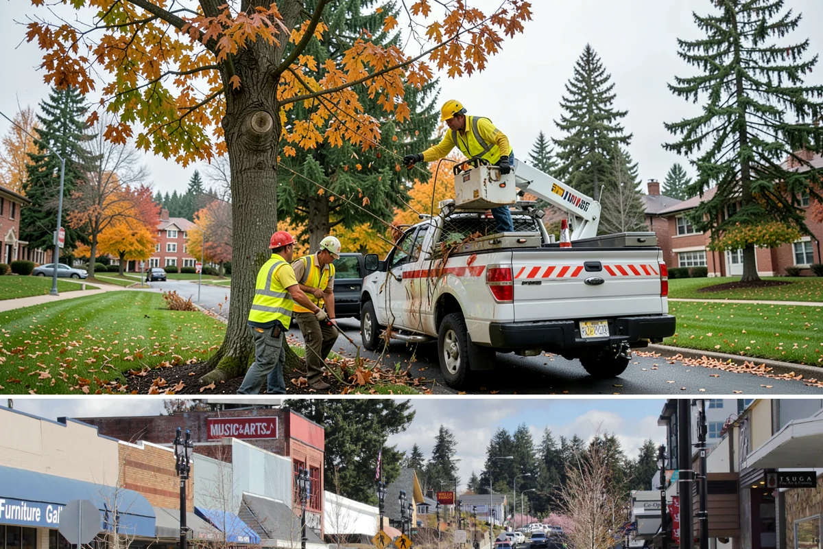 Median & Roundabout Landscaping in Bothell, King County, WA - Planting is scheduled for the mild spring and fall windows, while sight-line trimming continues through the active growing season.