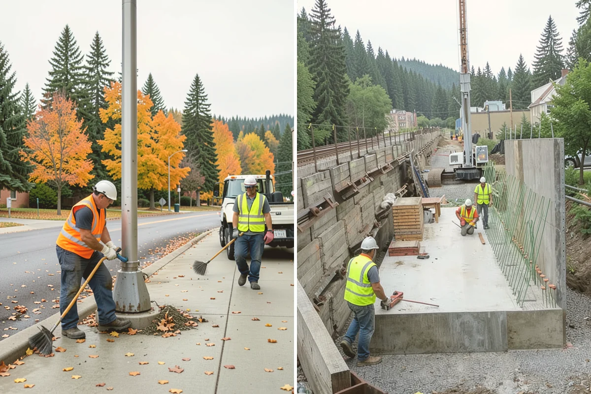 Median & Roundabout Landscaping in Brier, Snohomish County, WA - We assess sight triangles, clear zones, and roadway conditions