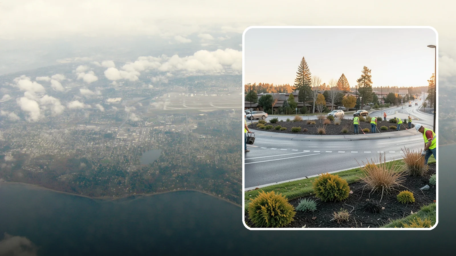 Median & Roundabout Landscaping in Burien, King County, WA - We install and maintain durable, sight-safe plantings in medians and roundabouts for Western Washington transportation and public...