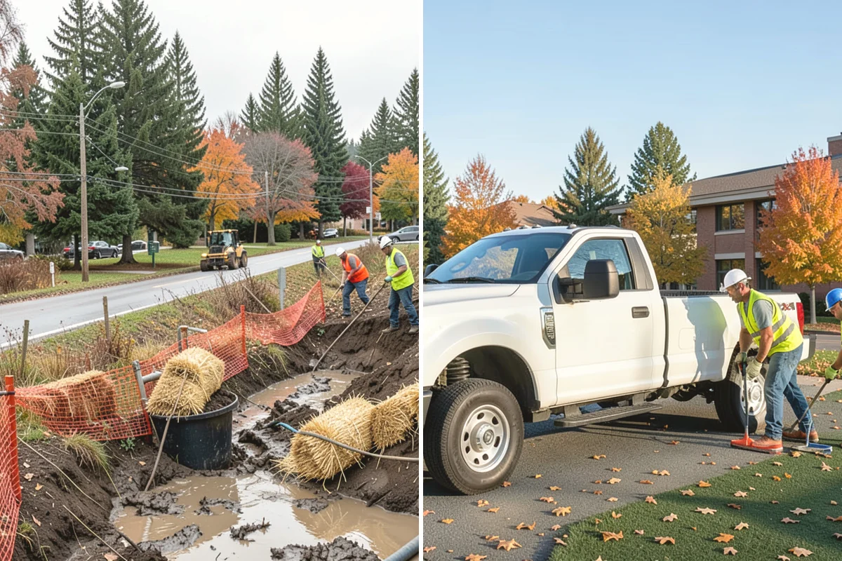 Median & Roundabout Landscaping in Burien, King County, WA - We assess sight triangles, clear zones, and roadway conditions